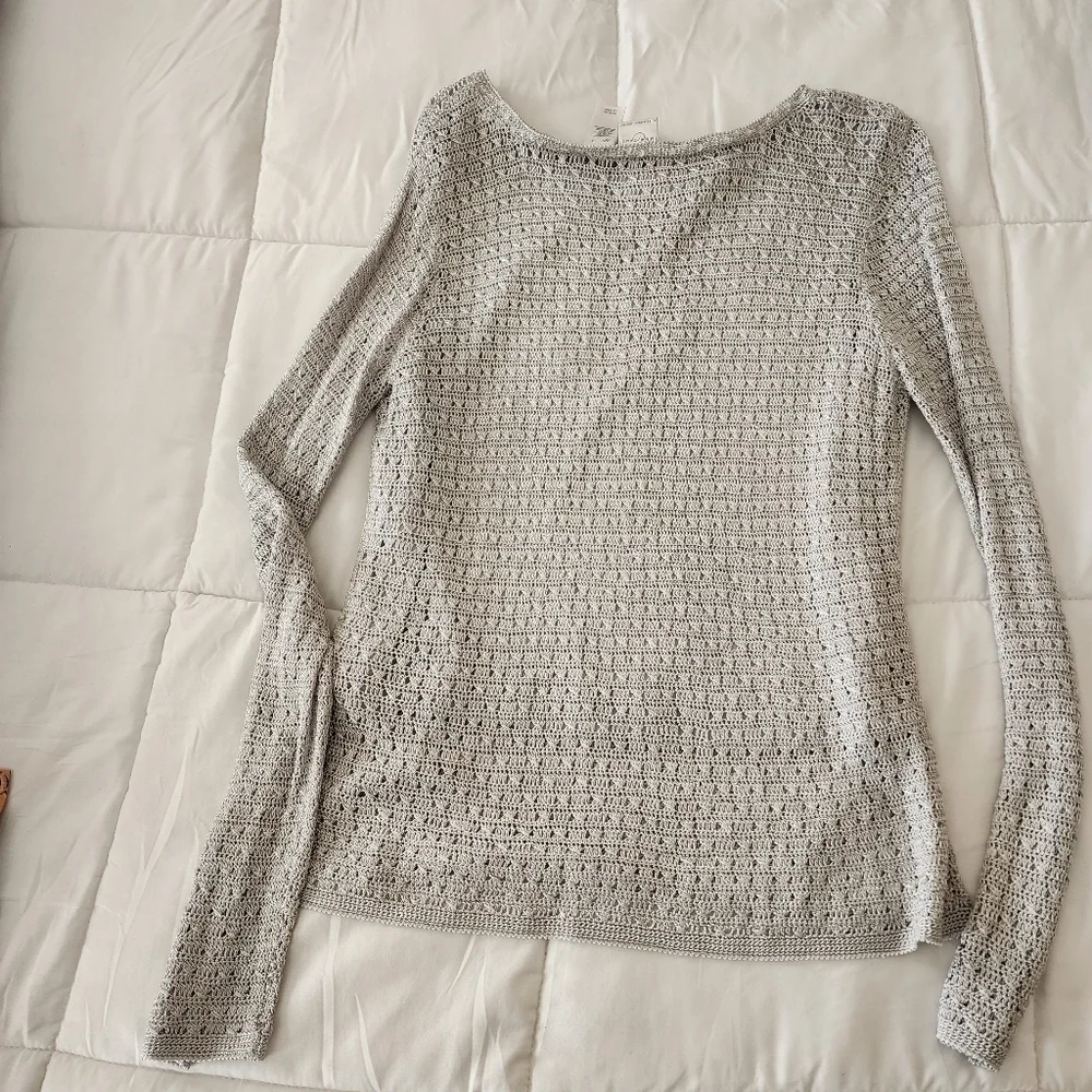 C - Emma and James Beautiful Crochet Sweaters with Sequins Neckline Sz L - Picture 4 of 4